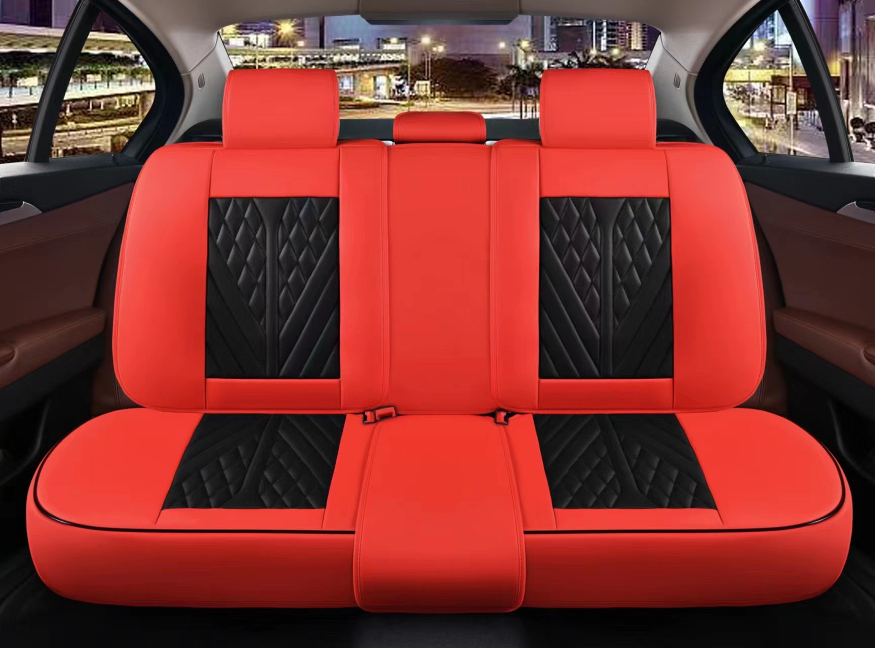 Car Seat Cushion Nappa Leather Breathable All-Season Universal Seat Cover Full Coverage High-End Seat Cushion Car Seat Protector