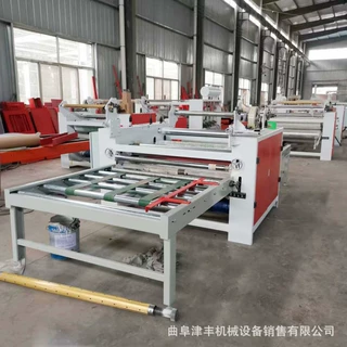 保温棉玻璃纤维棉铝箔复合机 导热油热烫机 铝箔防火皮棉板平贴机