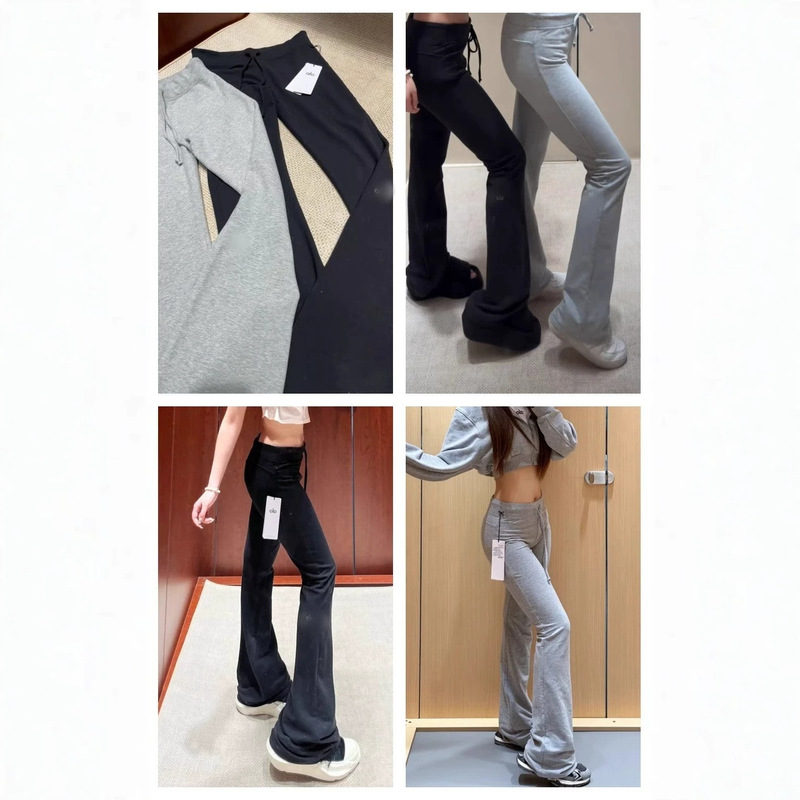 Alo Gant Summer Casual Long Pants Wide-Leg Yoga Sports Relaxed Drawstring Flared Slim-Fit Pants Comfortable and Loose-Fitting Alo Gant Summer Casual Long Pants Wide-Leg Yoga Sports Relaxed Drawstring Flared Slim-Fit Pants Comfortable and Loose-Fitting