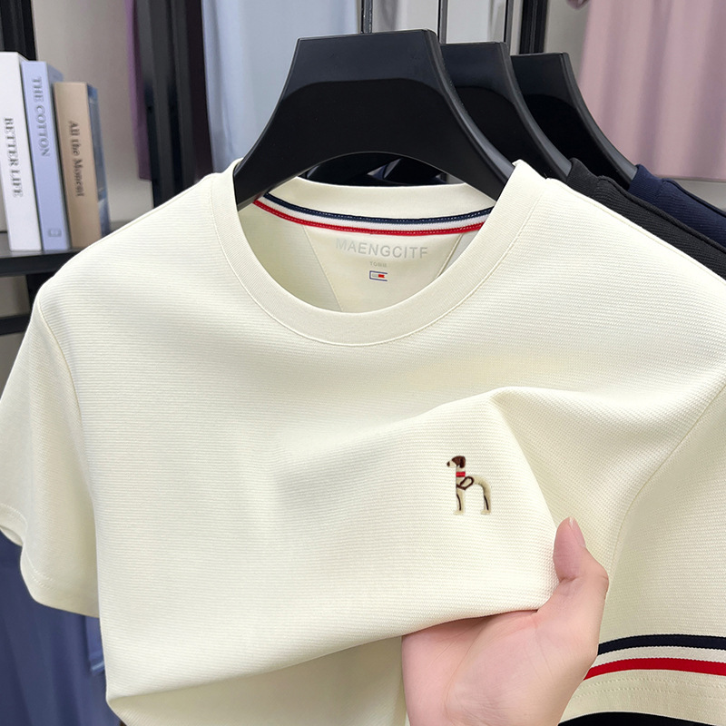 Outlet [90% off] Withdrawn Short-Sleeved T-Shirt Men's Summer New Fashion Casual Round Neck Embroidered T-Shirt