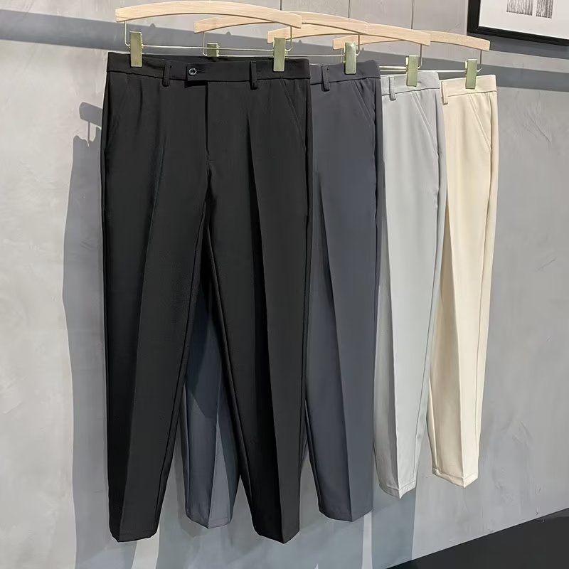 Lässige Herrenhose mit geradem Schnitt und lockerer Passform – Stilvolle, vielseitige Hose für trendige Outfits (Schwarz, Dunkelgrau, Khaki, Hellgrau)_voghion.com