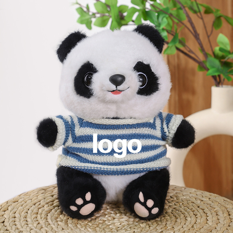 Juguetes de peluche Panda LOGO Coche 4s Tienda Juguetes Lindo Panda Simulado Muñeca Panda Regalo