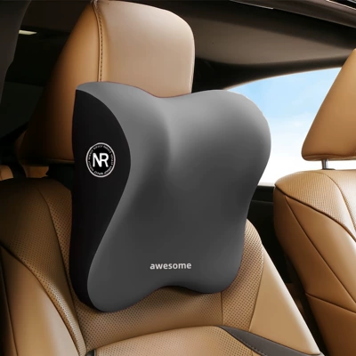 Cushion, Car Backrest, Car Cushion, Headrest - gentleman-gray-headrest-hhh