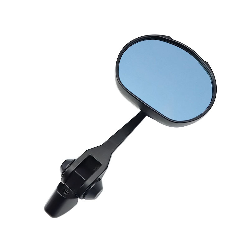 Aos Motorcycle Modified Oval Rearview Mirror, All-Aluminum Electric Motorcycle, Electric Vehicle Reflector, Blue Light Universal Reversing Mirror