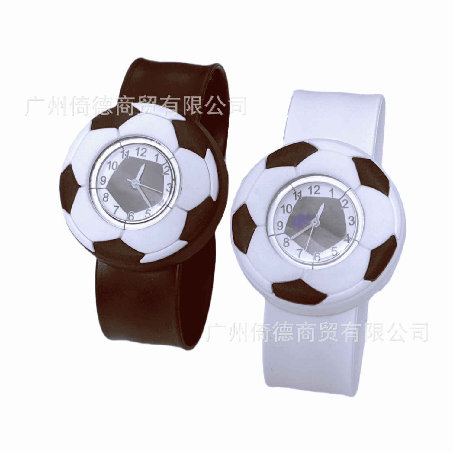 Cartoon football silicone children's watch for students