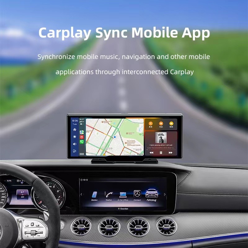 Cross-Border 9inch Carplay Smart Screen Convenient Navigation Mp5 Player Car Screen Projection Driving Recorder