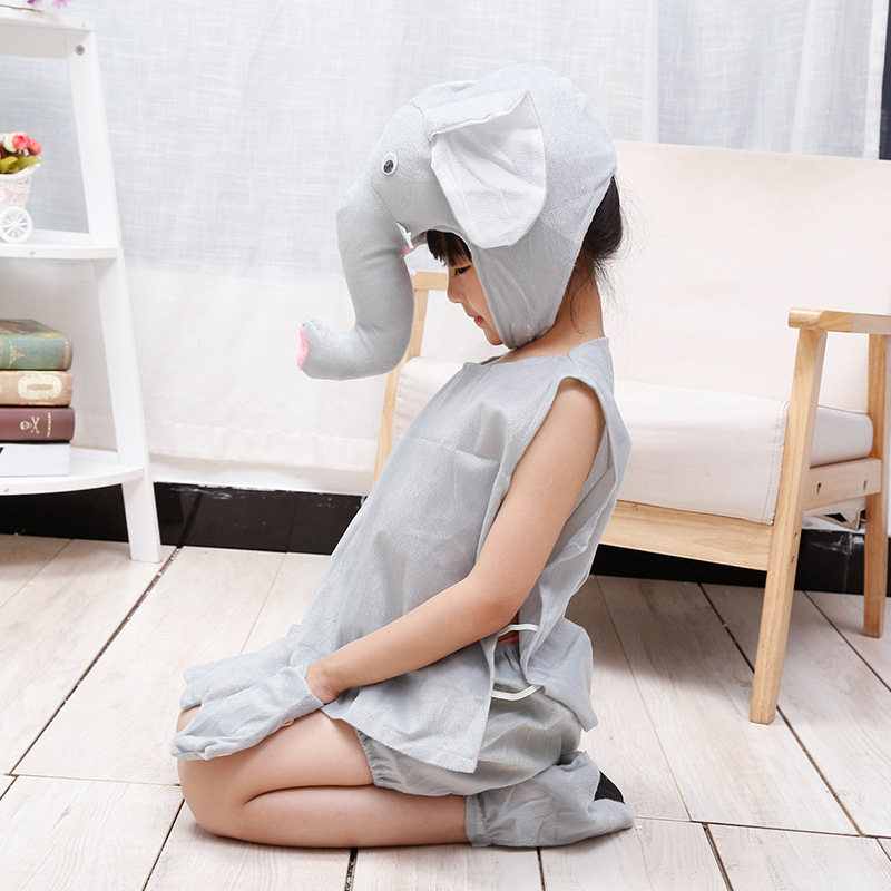 Día de los niños de dibujos animados de animales ropa de rendimiento jardín de infantes ropa de escenario de manga corta Festival de ropa de rendimiento ropa de fotografía de manga corta