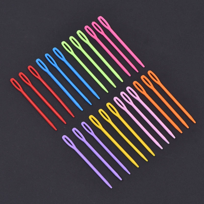 Цветная АБС-пластик ручная швейная игла DIY инструмент для вязания игла для свитера пластиковая игла оптовая продажа с фабрики трансграничная электронная коммерция