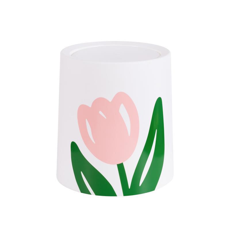 Alto valor tulipán basurero ins viento sala de estar papelera hogar luz de lujo creativo lindo dormitorio dentro del cubo