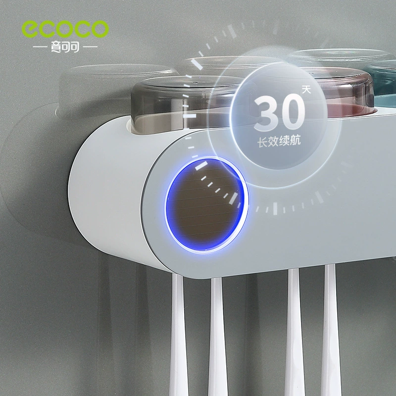 ECOCO toothbrush disinfection device intelligent sterilization brushing cup wall -mounted electric tooth cup hanging shelf shelf