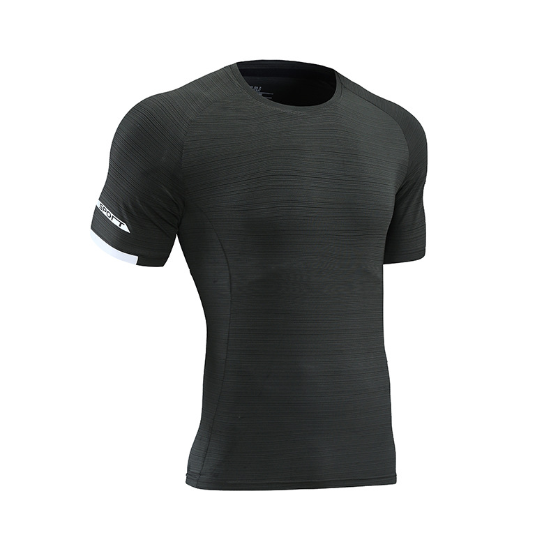 2022 verano hombres deportes manga corta casual moda ligero transpirable cuello redondo interior media manga camiseta se puede imprimir LOG