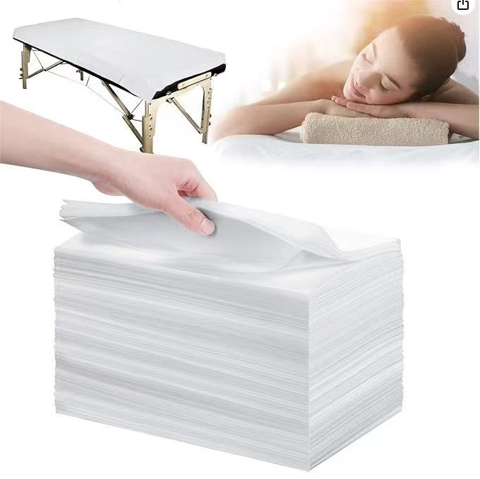 Disposable bed sheets for beauty salons, massage beds, and non-woven, waterproof, and oil-resistant mattress covers, 100 pieces, vacuum-sealed