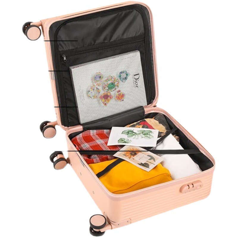 2024 nuevo maleta pequeña maleta de viaje para estudiantes de 20 pulgadas de alto valor rueda universal caja de trolley silenciosa al por mayor