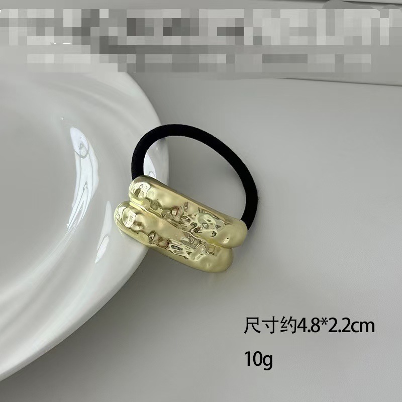 欧米の極めてシンプルで冷たい風の合金の環状の半円の髪の輪の髪の縄の女性の2025新型の高級感の髪の飾り|undefined