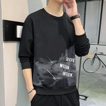 2021春新品男士卫衣打底衫休闲男装韩版潮流春衣服男修身一件代发