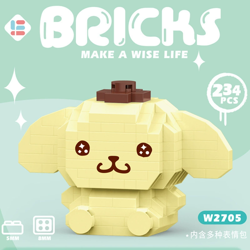 Building Block Set (Lego) Cartoon Dolls — Cute Animal Figures, Multiple piece counts