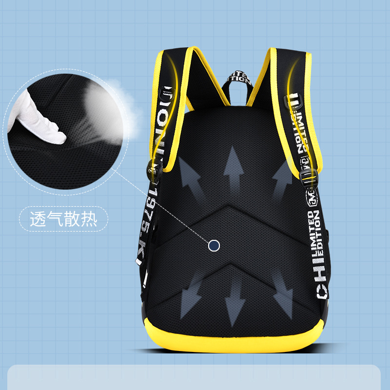 Fábrica al por mayor de primaria y secundaria estudiante de dibujos animados mochila masculina grado 1-3-6 ligero casual niños mochila