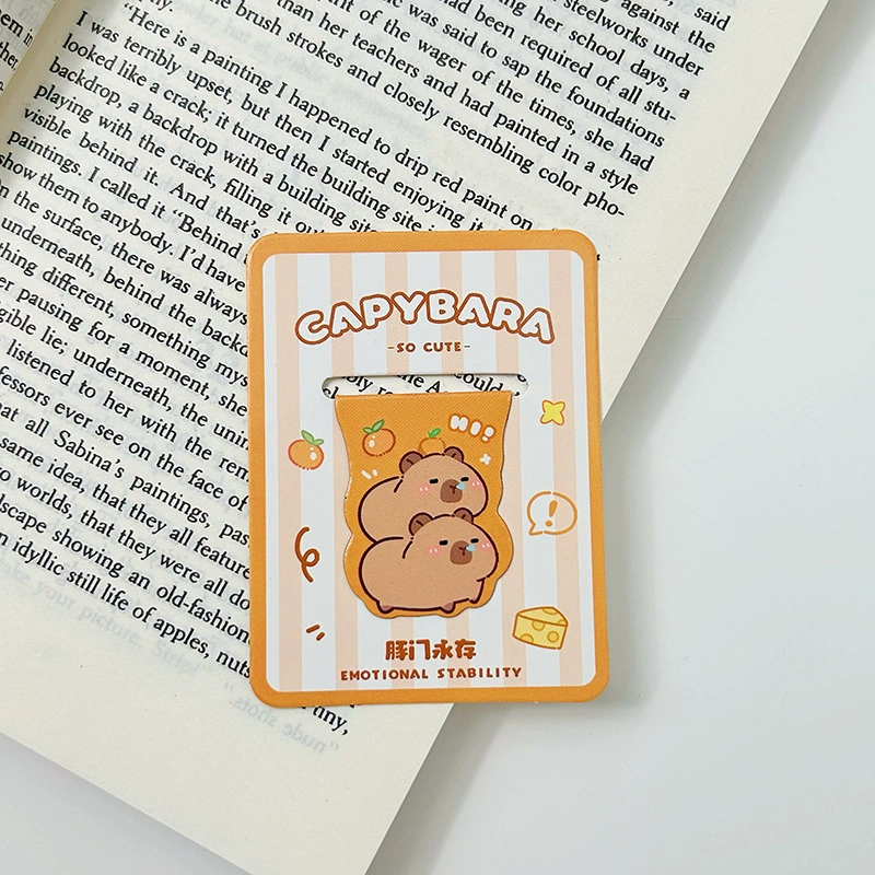 Магнитная закладка (Карпаллан) милый двусторонний рисунок животных, прочная магнитная зажимка, держатель страниц для студентов