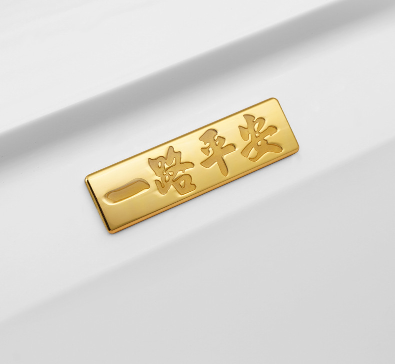 Car Metal Marker Safe and Smooth Sailing Blessing Luminous Car Sticker Metal Car Sticker Tail Marker Decorative Sticker
