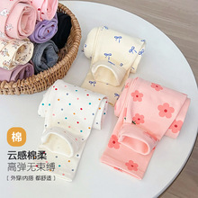女宝宝加厚纯棉打底裤秋冬新款女童秋裤中大童弹力百搭修身保暖裤