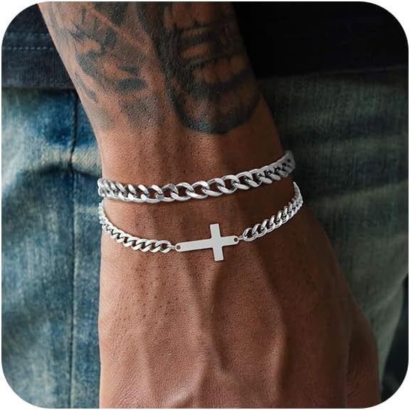Bracelet pour homme en titane et acier inoxydable polyvalent_voghion.com