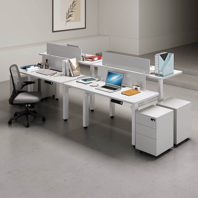 Office Staff Desk and Chair Combination, Smart Staff Desk, Adjustable Desk, Simple Modern Electric Standing Workstation