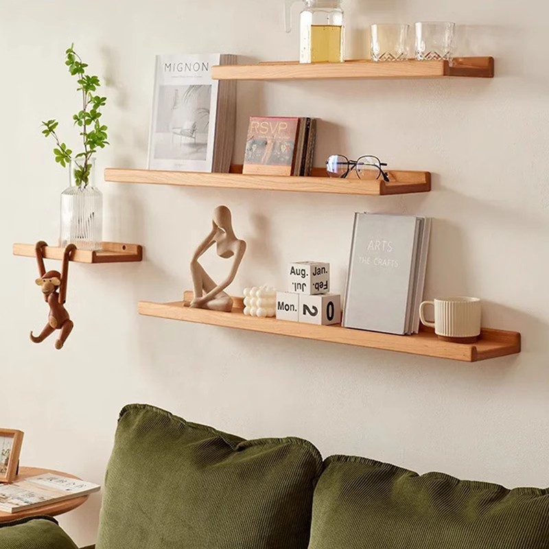 Estantes de pared de madera sólida sofá fondo marco de decoración sala de estar pared divisoria de palabra comedor pared marco de exhibición