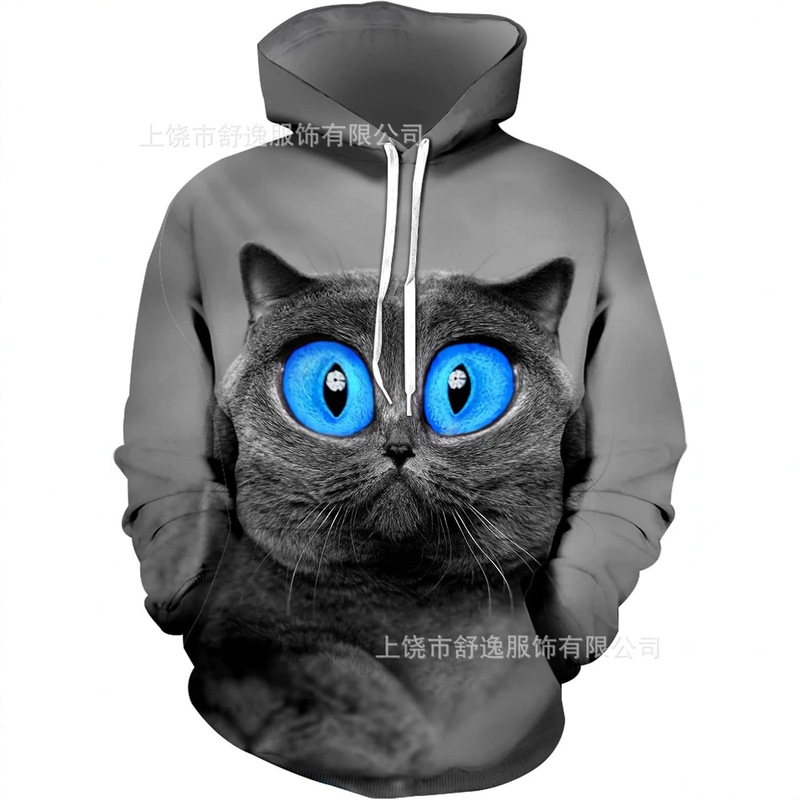 Cross-border Amazon Unisex Hoodie with Digital Print Galaxy Design Pullover Sweatshirt