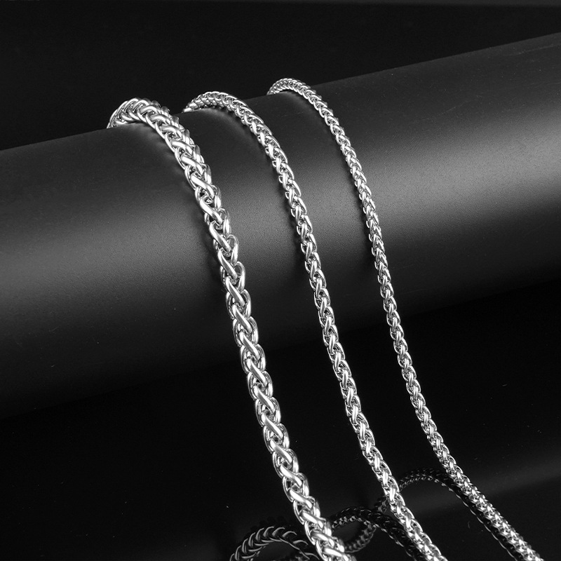Collier chaîne panier de fleurs en acier inoxydable mixte_voghion.com