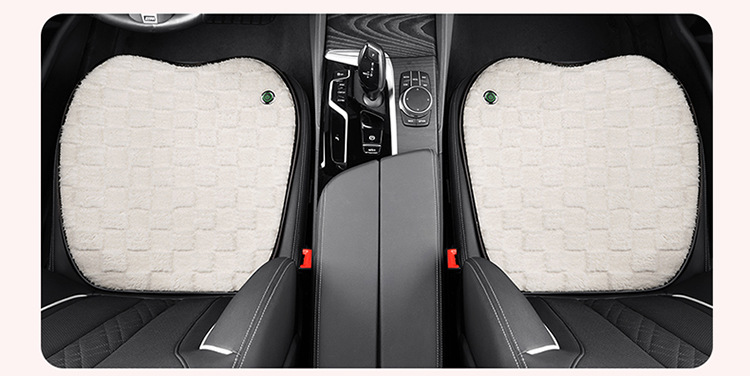 Winter Warm Plush Car Seat Cushion Car 5V USB Heating Pad Main and Passenger Single Seat Anti-Slip Office Seat Cushion