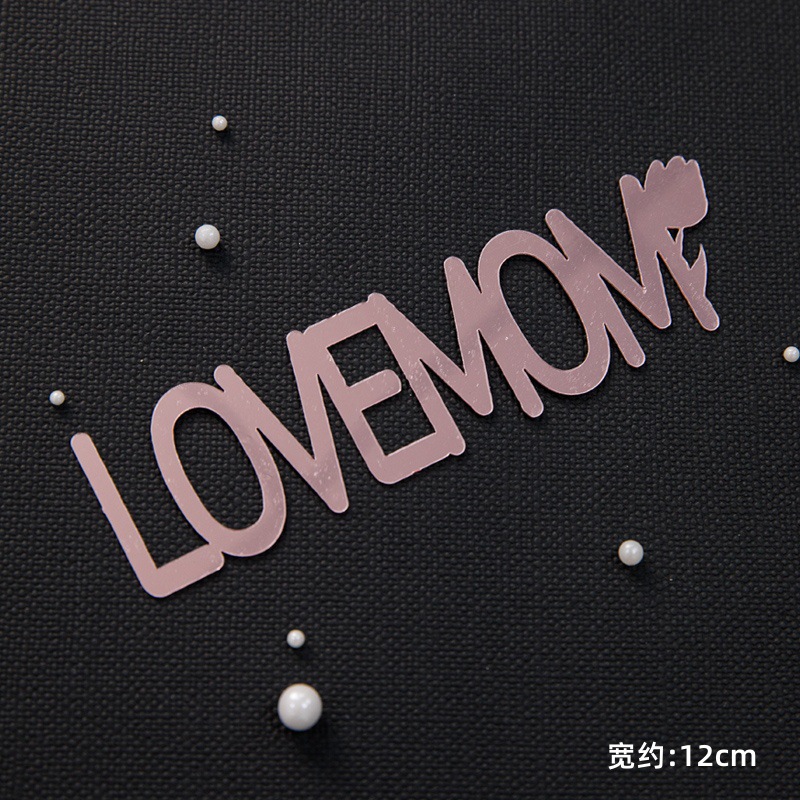 2025 Día de la Madre Gota de agua Diamante Corona Pastel Decoración Adornos Vista trasera Madre Acrílico Plug-in Mariposa Vestir