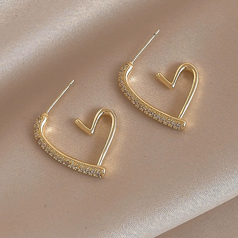 Серебряная игла, модный цирконий, серьги, образец серебра 925, простой и элегантный дизайн, европейский стиль, стиль легкой роскоши