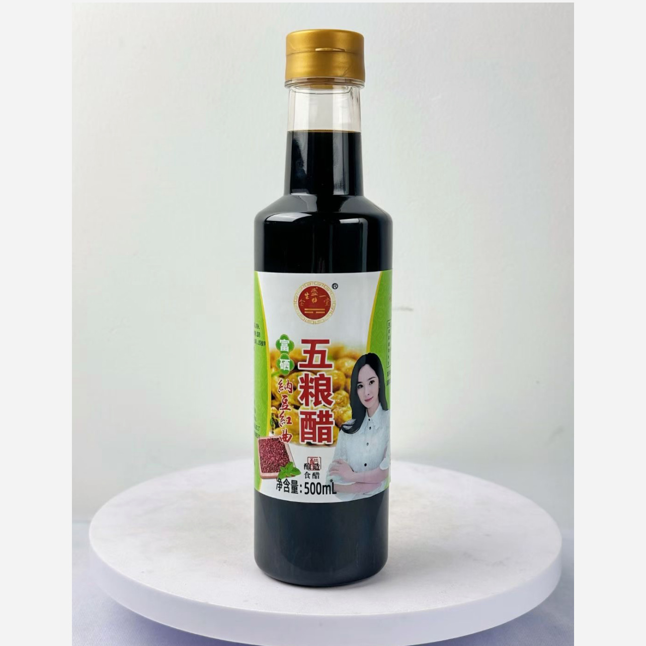 纳豆红曲五粮醋500ml纳豆红曲五粮酱油富硒营养醋厨房调味品批发