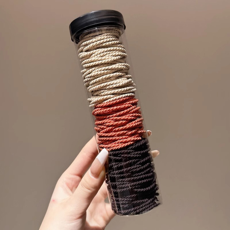 Bandas de goma de cola de caballo de alta altura, anillo de cabello de alta elasticidad, cuerda de cabello duradera, 2025 nueva cuerda de cabeza de temperamento simple