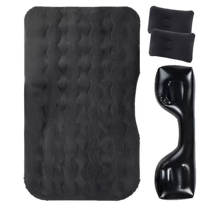 Mattress, Rear Seat Travel Bed, Vehicle-mounted inflatable bed - default-black-split-gearless-long-legged-squat-headrest-no-pump