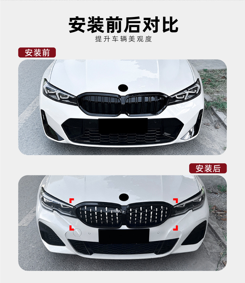 Suitable for Bmw 3 Series Bmw G20 G21 G28 Early Models 19-22, Starry Streamer Grille Modification