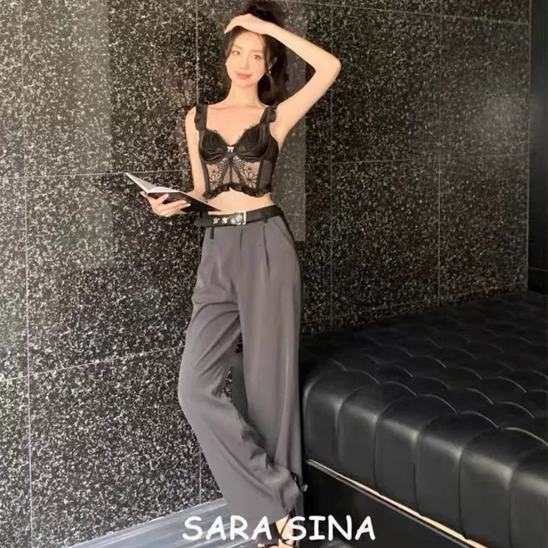 Thin tank top, T-shirt, underwear, lace sexy brace, push up bra, lifting effect, french style