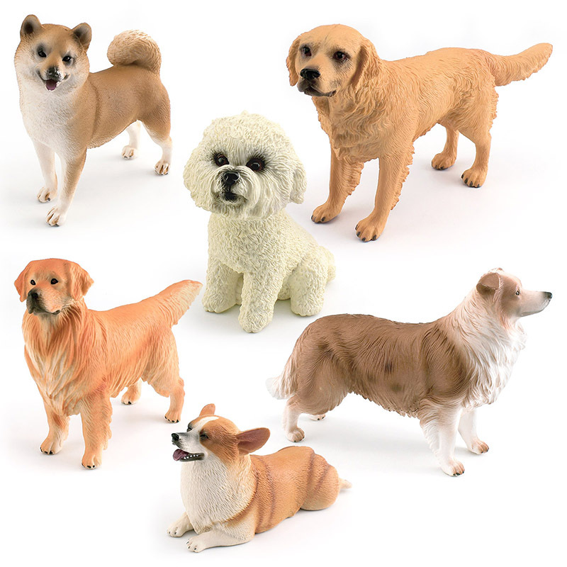 Los niños de simulación animal famoso modelo de perro Shiba Inu Peluche Golden Retriever Corgi Pastor perro mascota perro decoración de juguete