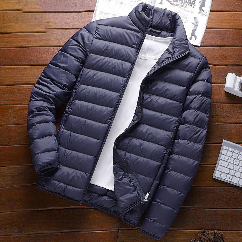 Light and thin down jacket with down, short hoody for leisure, plus size