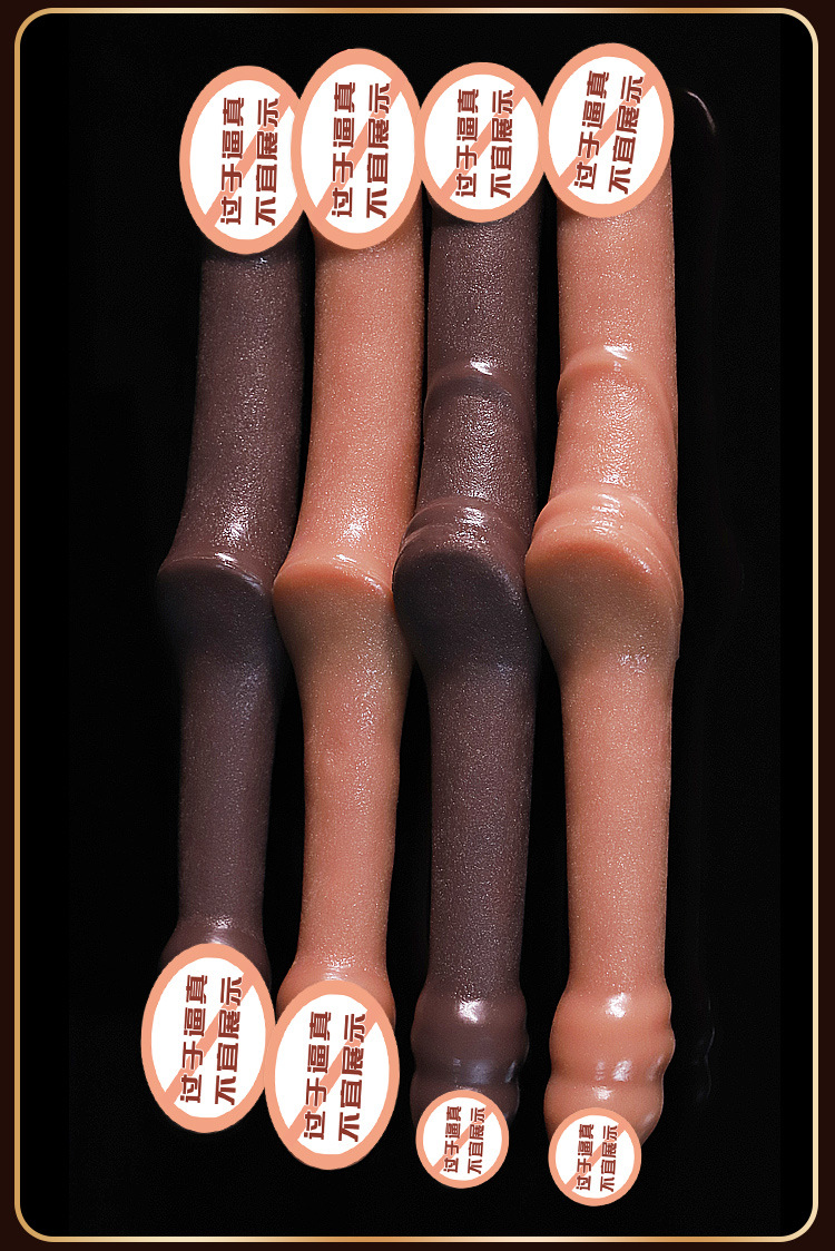 Special-Shaped Double-Headed Silicone Dildo in Flesh Tone for Adult Use — detail image 26