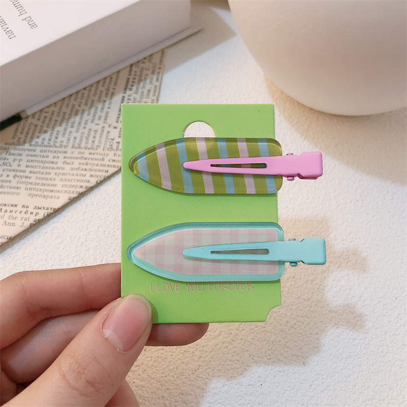 Un par de impresión de arco para niñas pinzas de cabello sin marcas de dibujos animados para mujeres adorables pinzas de cabello para el cabello de bordas rotas image 6