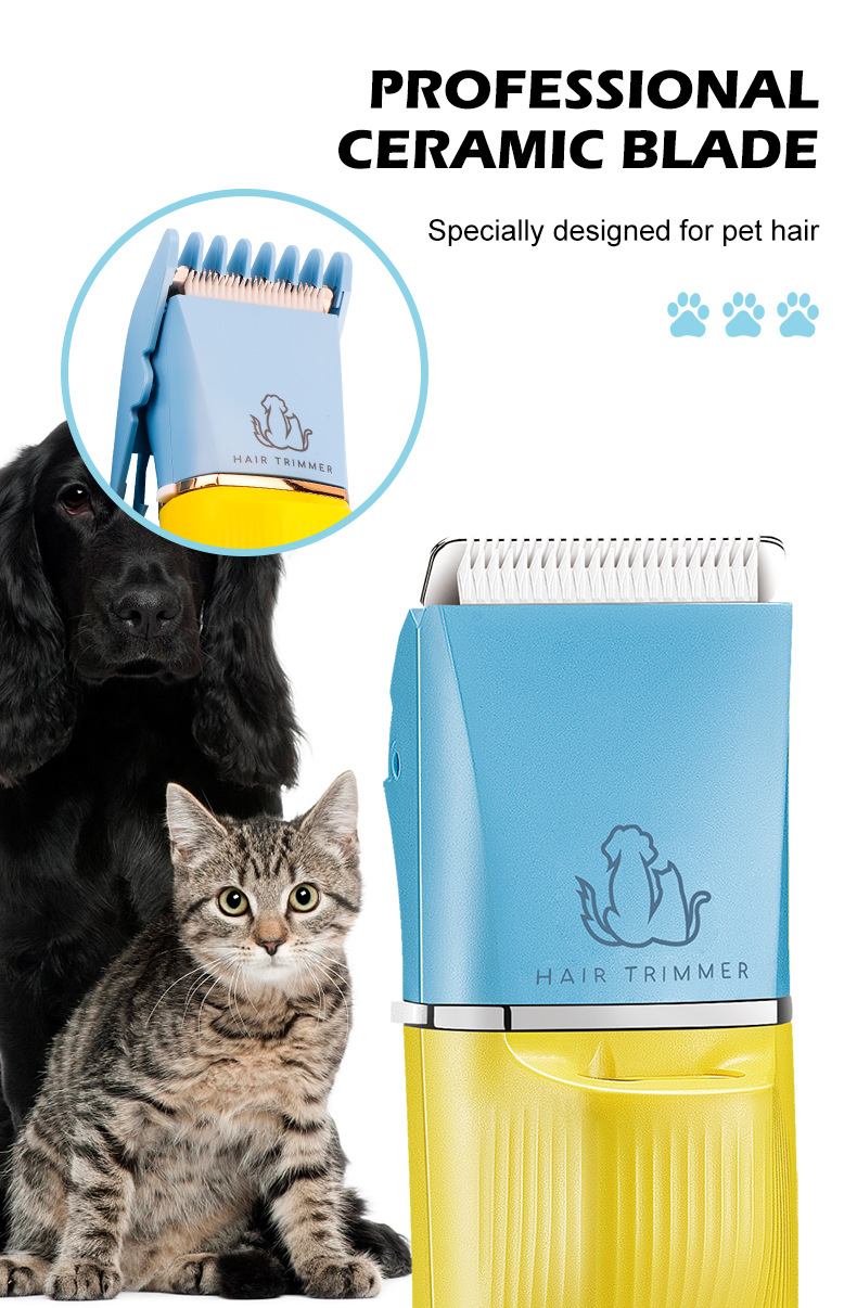 Tondeuse à poils d'animaux VGR219 : tondeuse électrique multifonctionnelle pour chats et chiens, ultra silencieuse, avec tondeuse dédiée aux poils des pattes._voghion.com