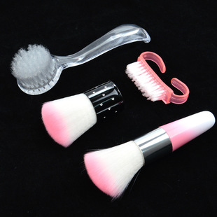 New nail brush dust cleaning brush horn brush long handle color powder dust brush multifunctional makeup brush
