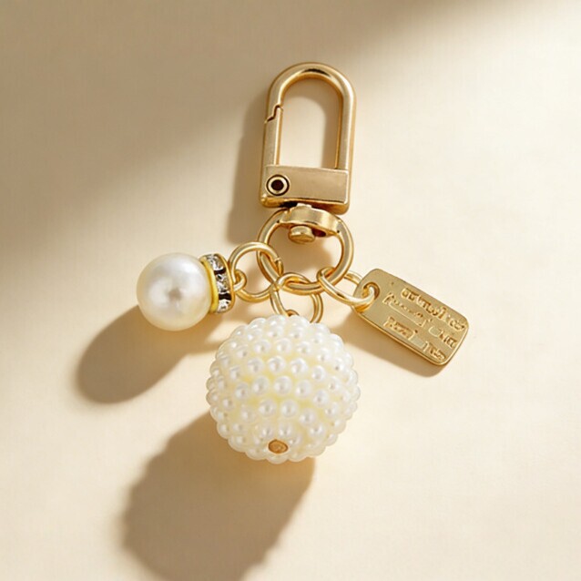 Korean-Style Pearl Phone Chain for Women, Metal Key Pendant, Best Friend Style, Versatile Bag Chain Accessory, Wholesale Korean-Style Pearl Phone Chain for Women, Metal Key Pendant, Best Friend Style, Versatile Bag Chain Accessory, Wholesale