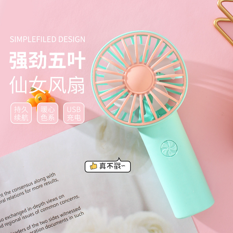 Verano USB mini ventilador de carga gran viento silencioso al aire libre portátil pequeño ventilador de bolsillo regalos al por mayor