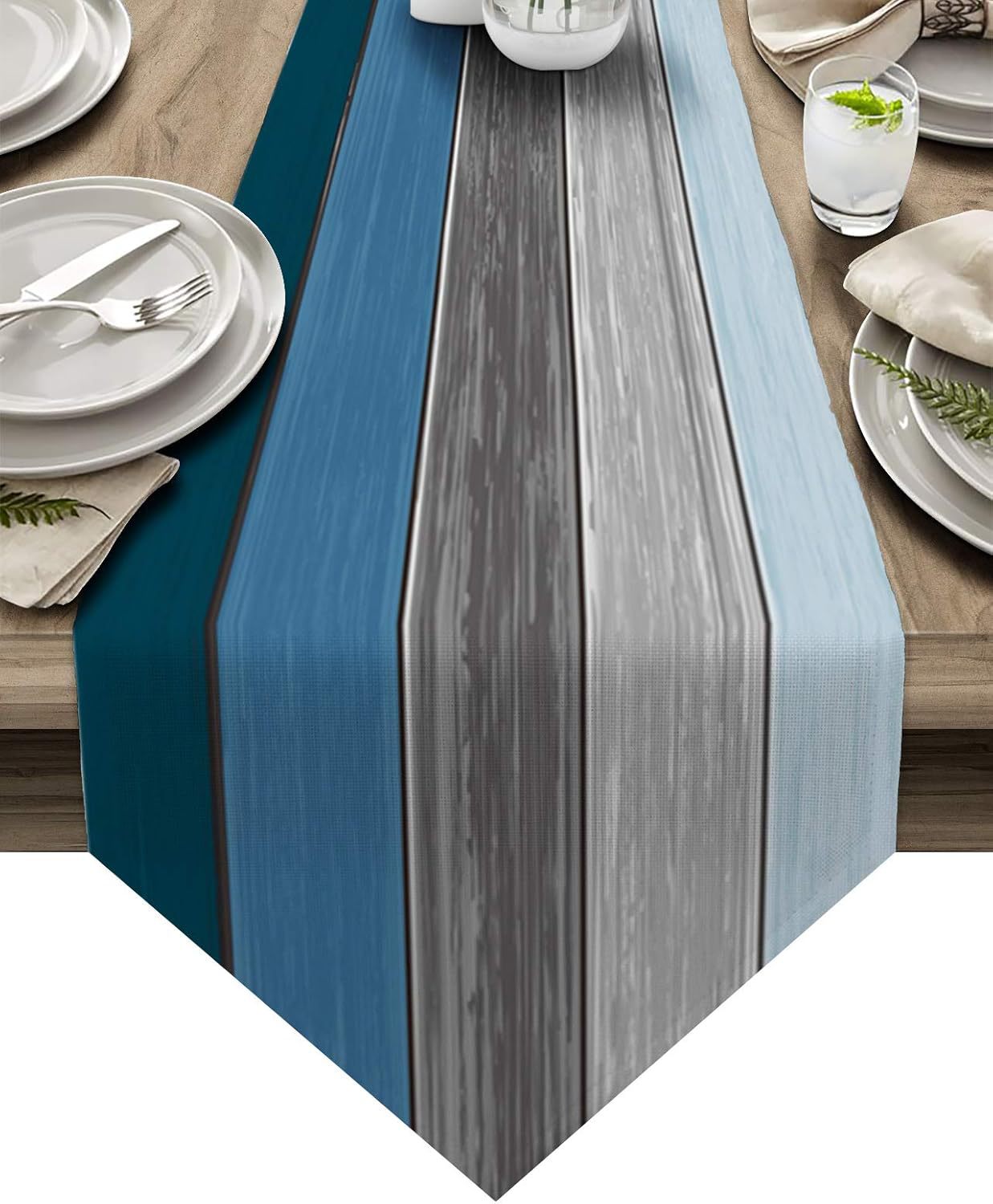 Transfronterizo 2024 Amazon nuevo estilo retrógrado triángulo lino tabla bandeja de mesa mesa comedor bandeja de té image 9