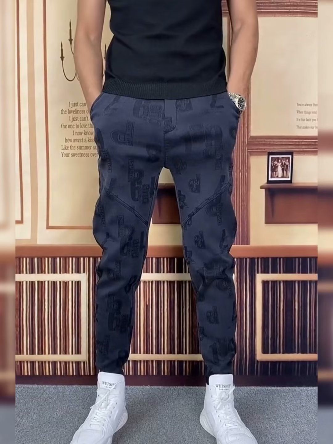 2025 neue graue Freizeithosen Frühling Herbst Herren koreanischen Stil Trendy Sport Jeans Cool Loose Jogger Jogginghose_voghion.com