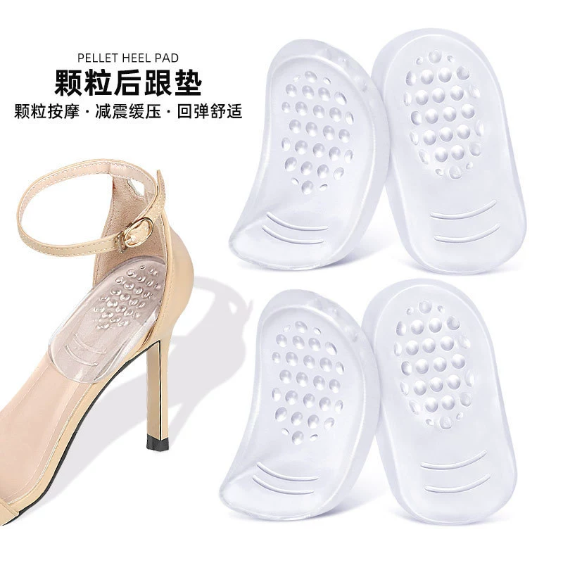 Гелевая подушка для пятки, невидимая самоклеящаяся Нескользящая стелька для пятки половинного размера, мягкая Спортивная амортизирующая подушка для пятки