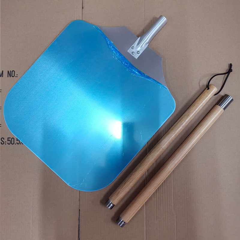 Pala de pizza de stock del fabricante, pala de aluminio, pala de pastel, mango de madera desmontable, fuga 12/14/16 pulgadas, transferencia de horneado, pala de pizza image 27