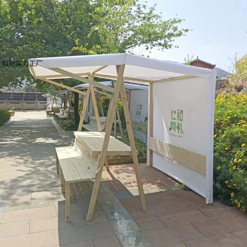 移动折叠摊位架户外展示架实木促销花车夜市集市可折叠摆摊架子